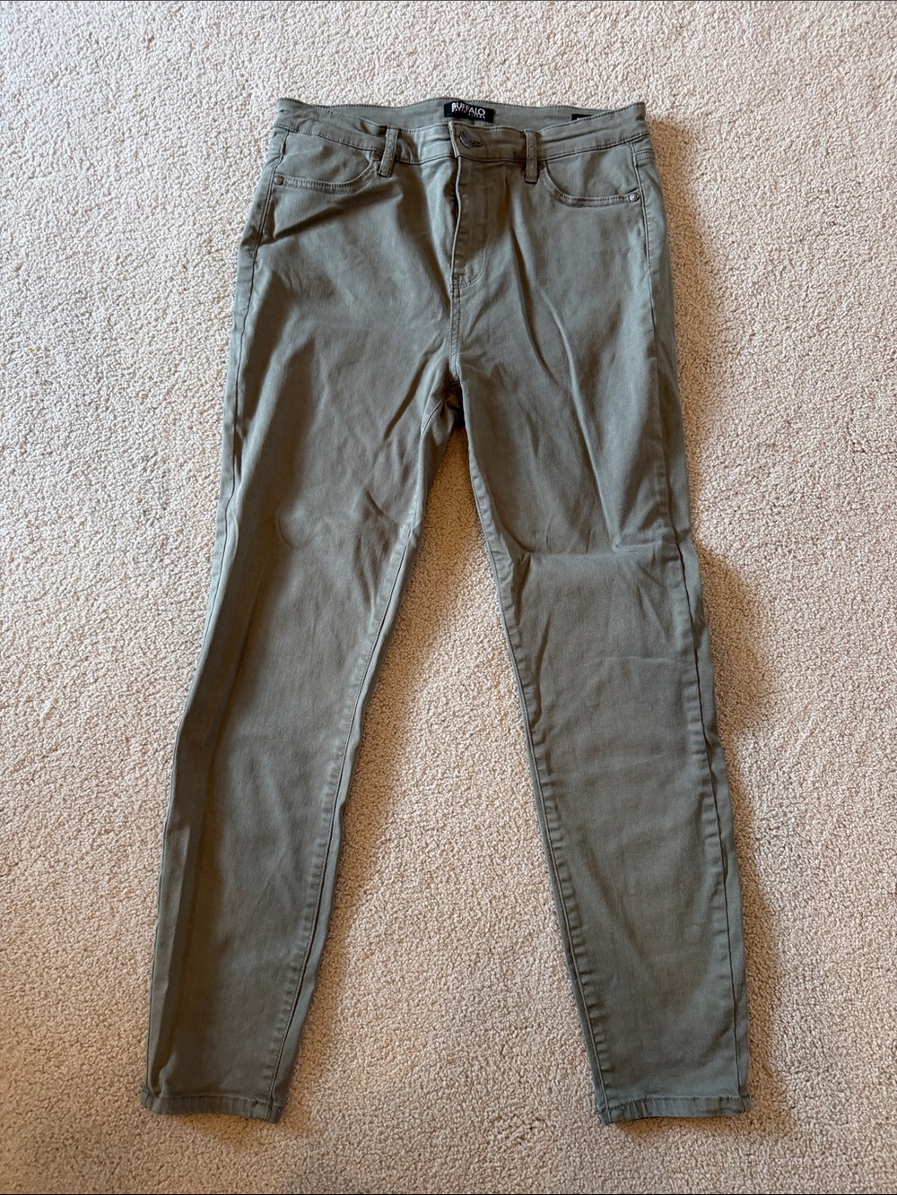 Buffalo David Bitton Olive Green Skinny Jeans